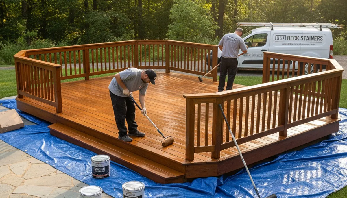 Oakland, CA deck staining service to protect wood from Bay Area moisture and sun exposure