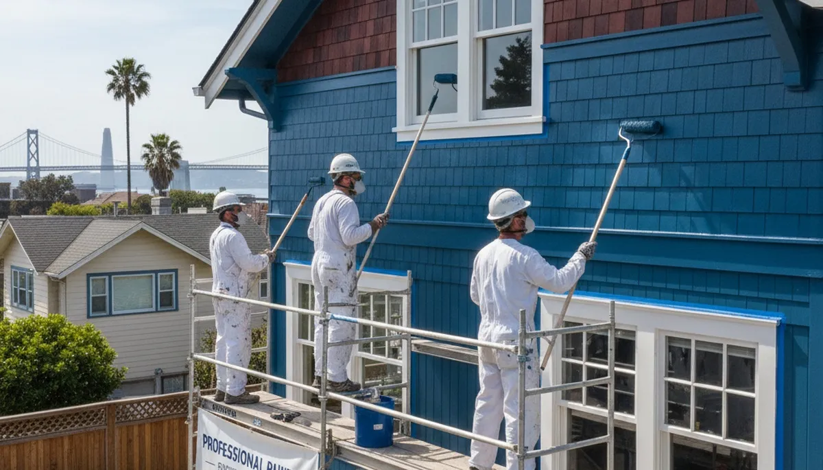 Oakland, CA painting crew providing professional house painting services for local homes